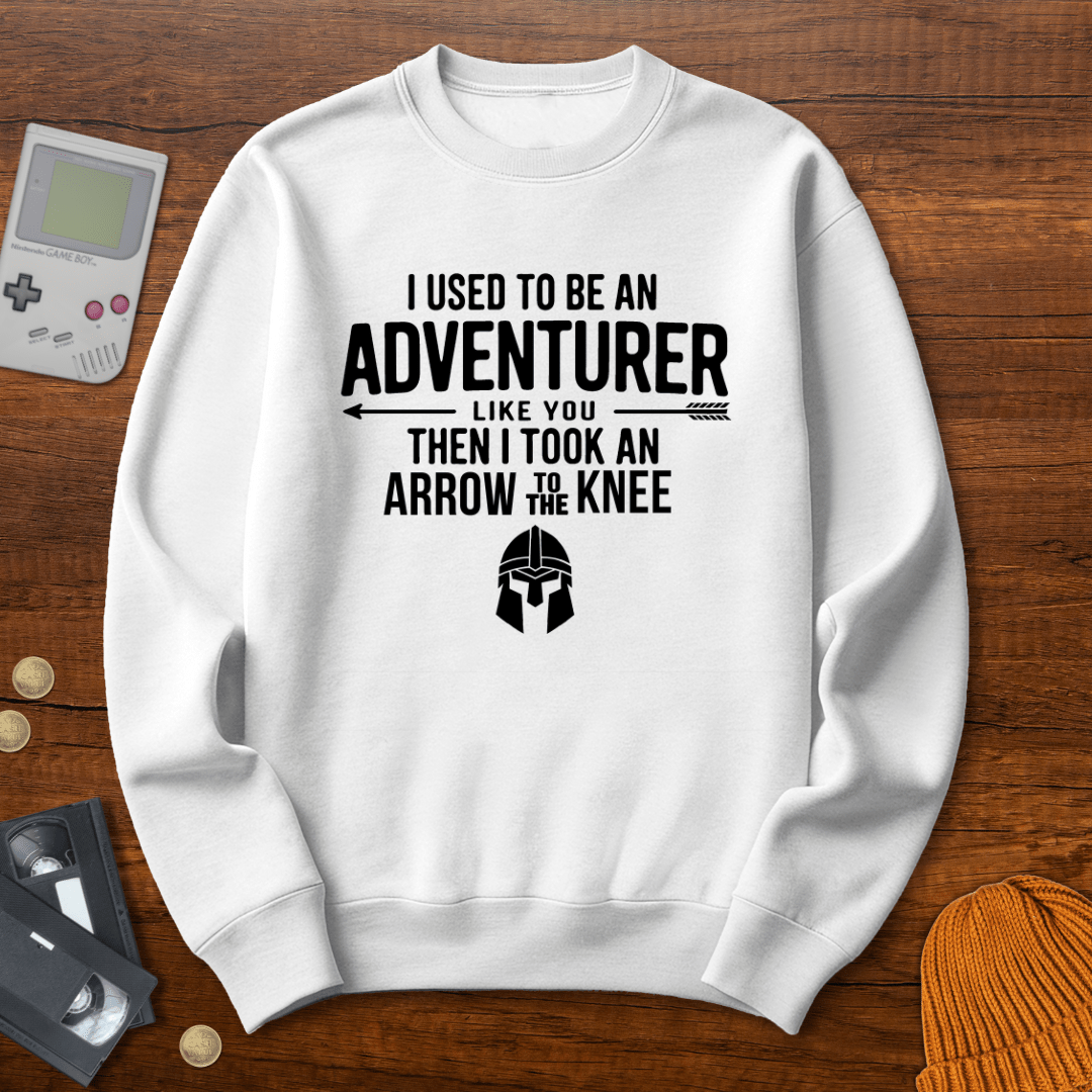 Printify Sweatshirt S / White Arrow to the Knee - Sweatshirt