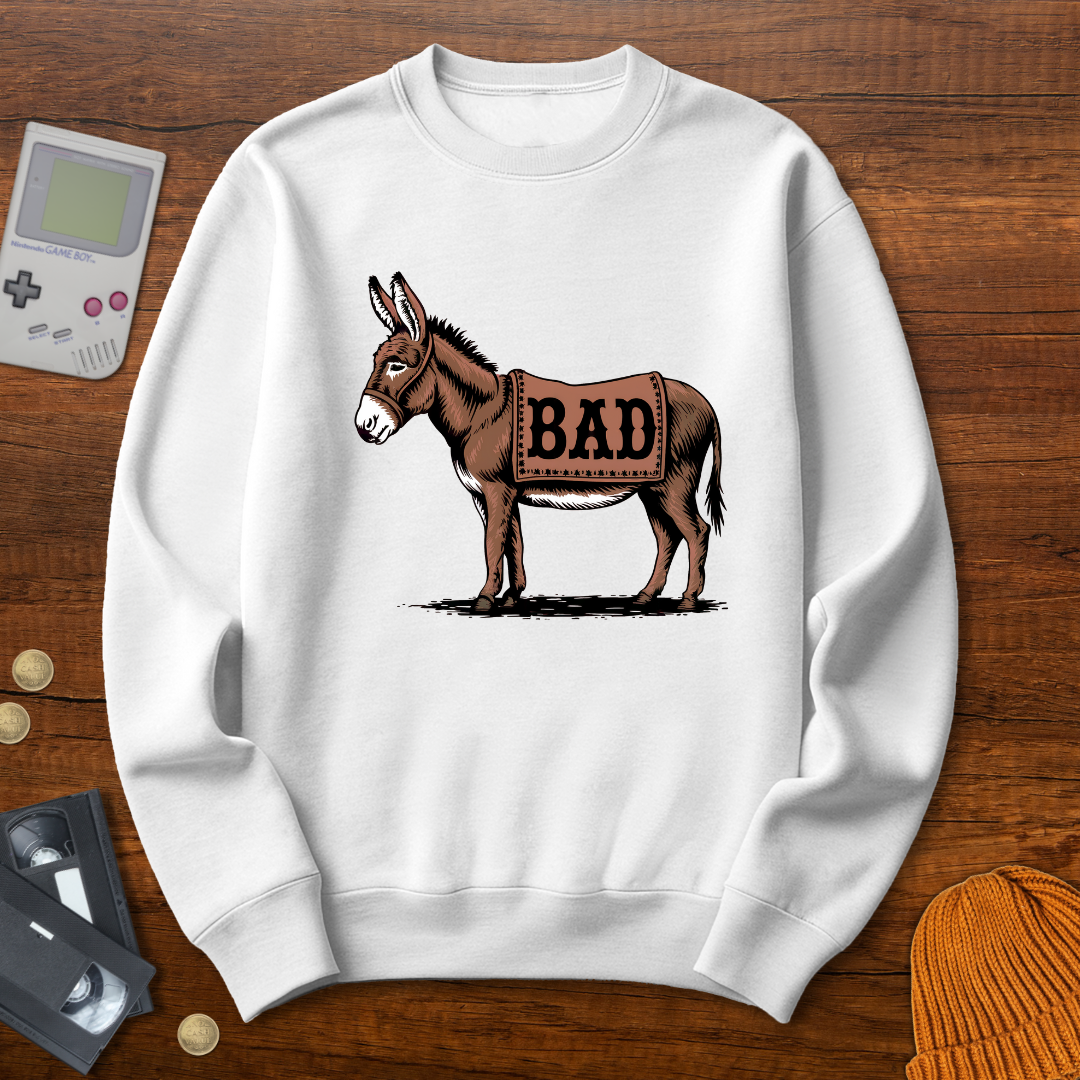 Printify Sweatshirt S / White Bad Ass - Sweatshirt