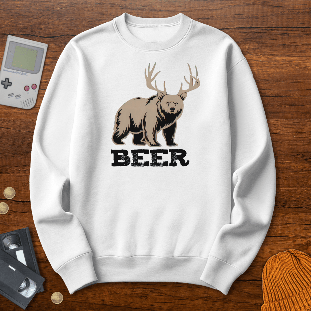 Printify Sweatshirt S / White Beer - Sweatshirt