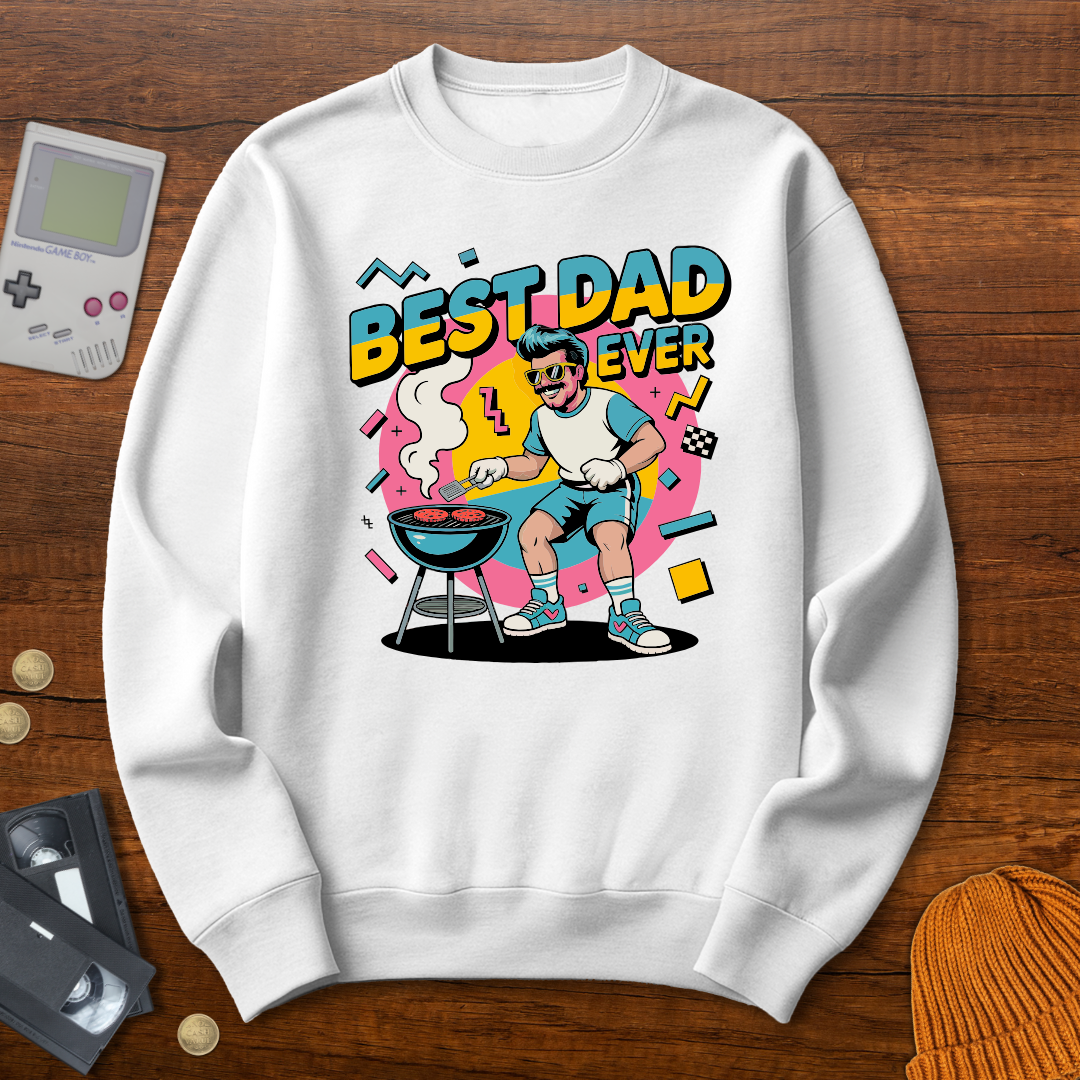 Printify Sweatshirt S / White Best Dad Ever - Sweatshirt