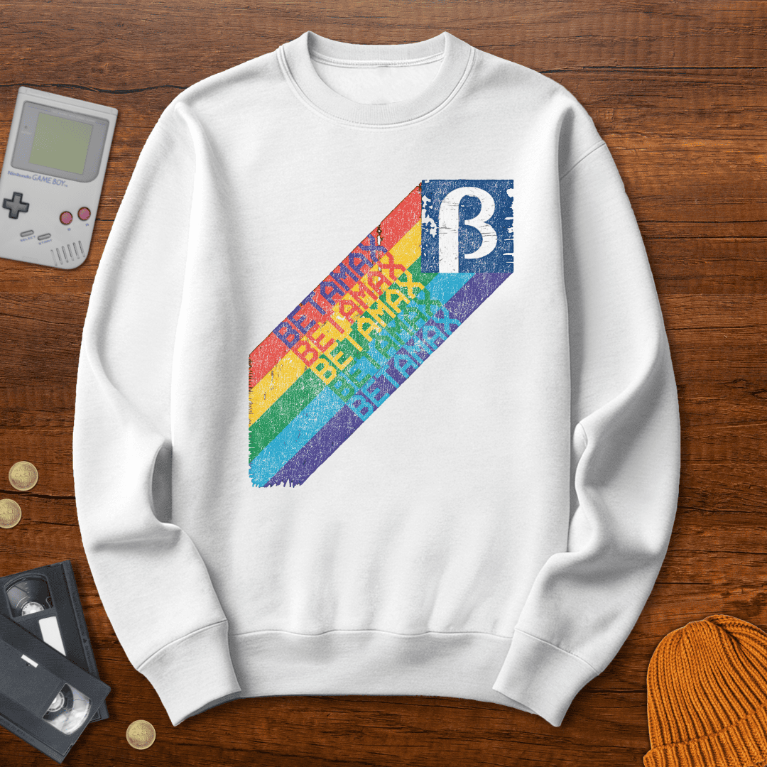 Printify Sweatshirt S / White Betamax - Sweatshirt