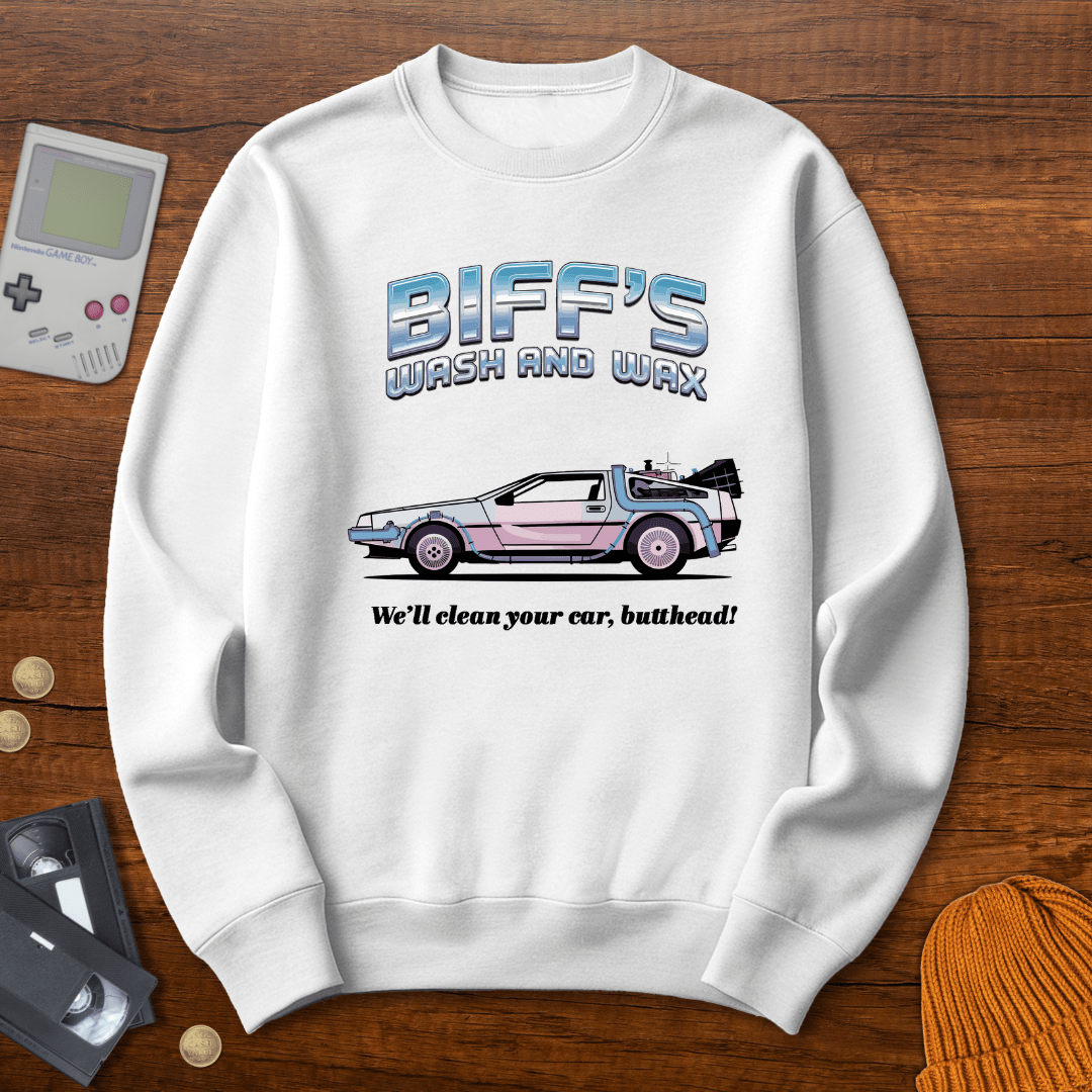 Printify Sweatshirt S / White Biffs Wash and Wax - Sweatshirt