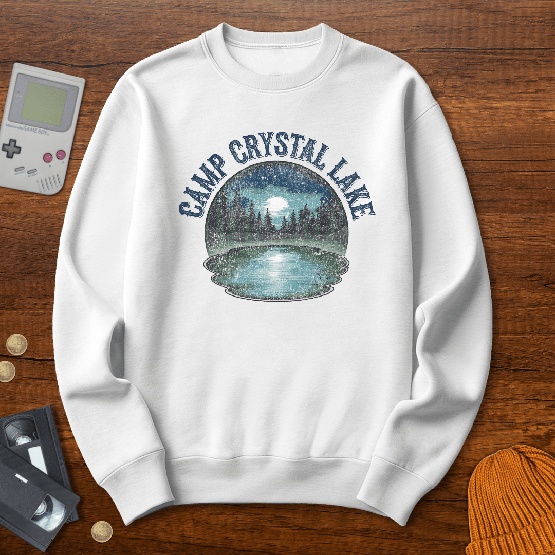 Printify Sweatshirt S / White Camp Crystal Lake - Sweatshirt