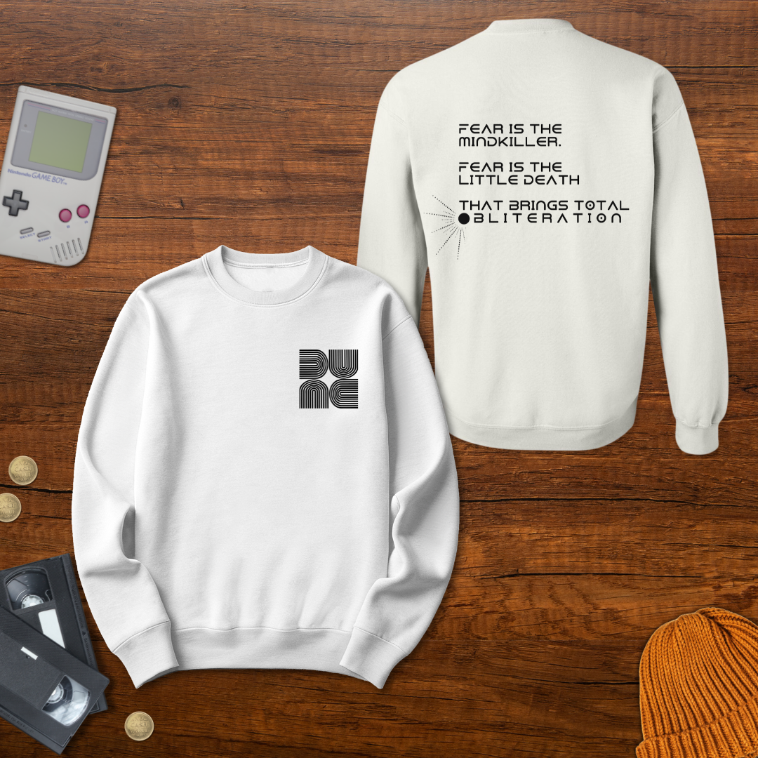 Printify Sweatshirt S / White Fear - Sweatshirt