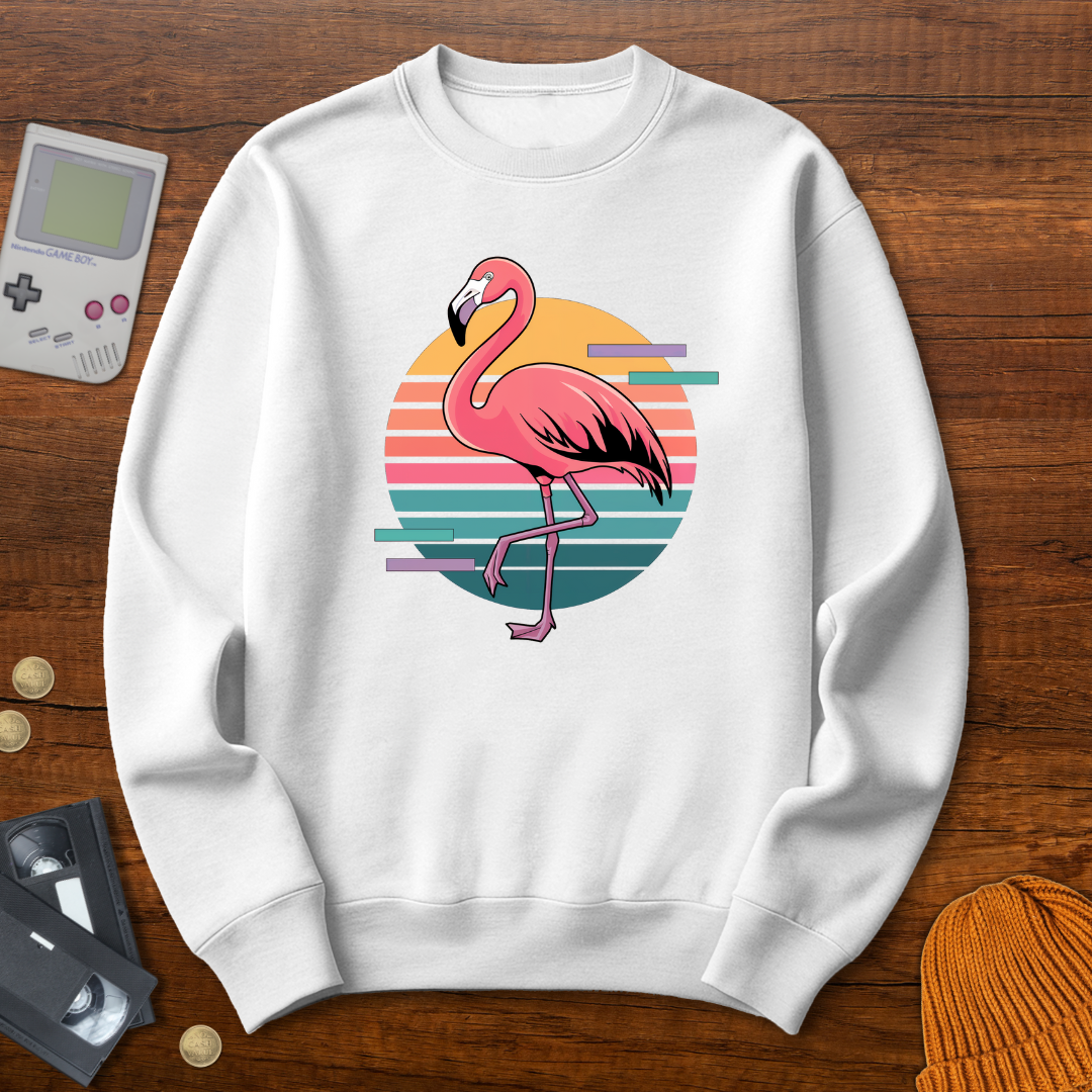 Printify Sweatshirt S / White Flamingo - Sweatshirt