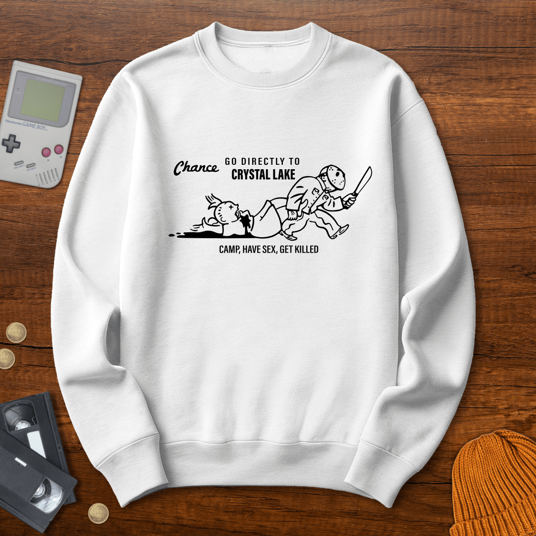 Printify Sweatshirt S / White Go to Crystal Lake - Sweatshirt