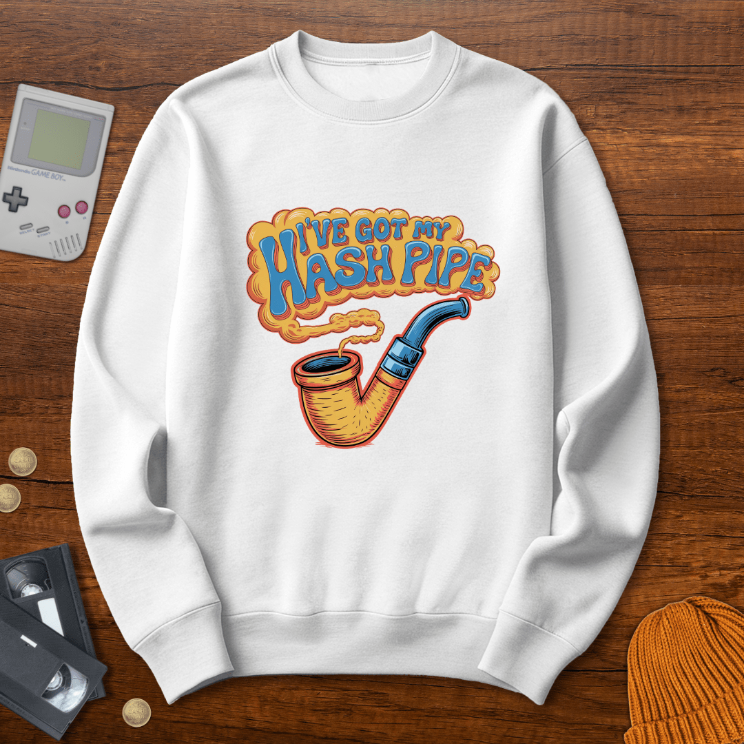 Printify Sweatshirt S / White Hashpipe - Sweatshirt