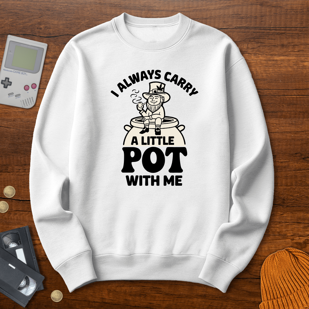 Printify Sweatshirt S / White Little Pot - Sweatshirt