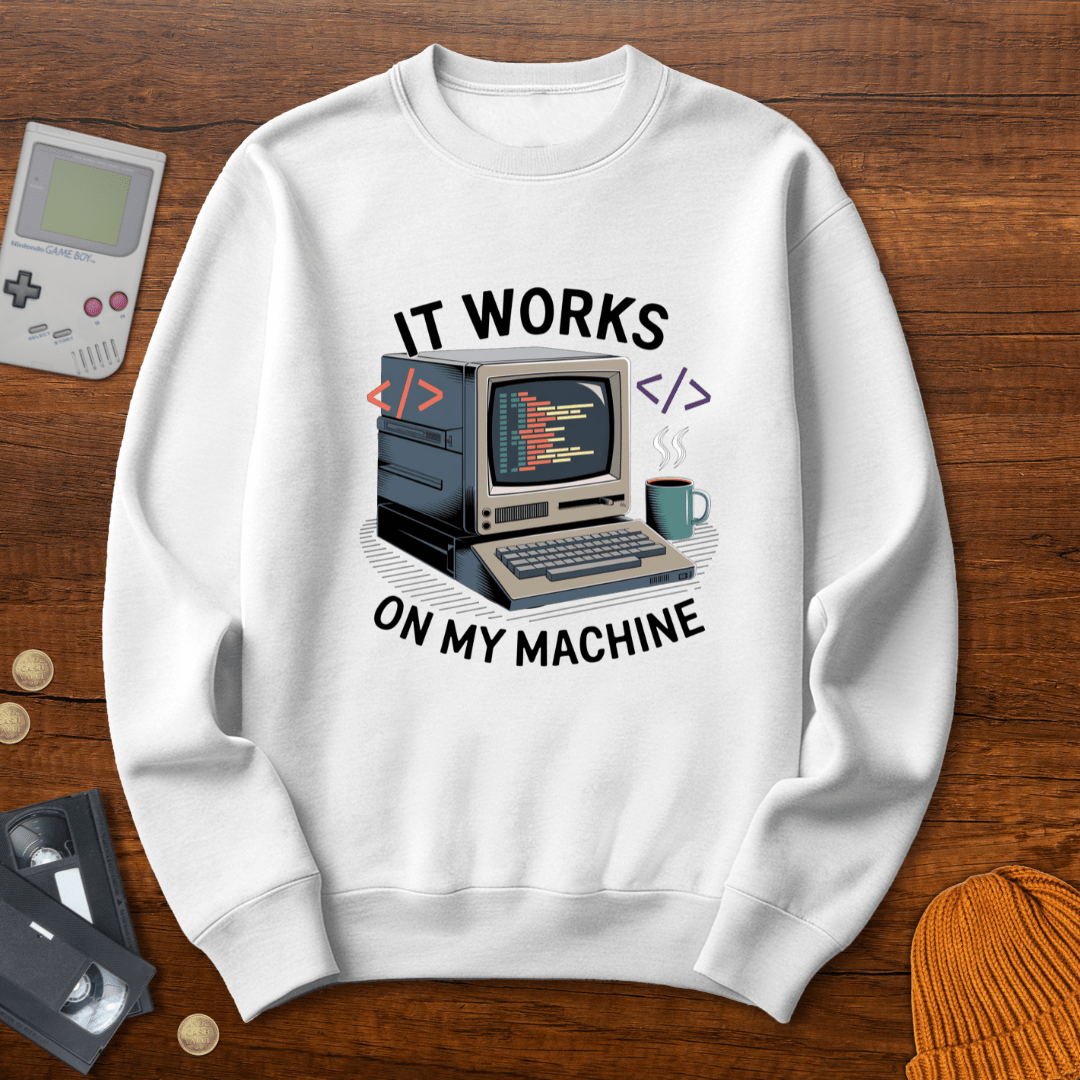 Printify Sweatshirt S / White My Computer - Sweatshirt