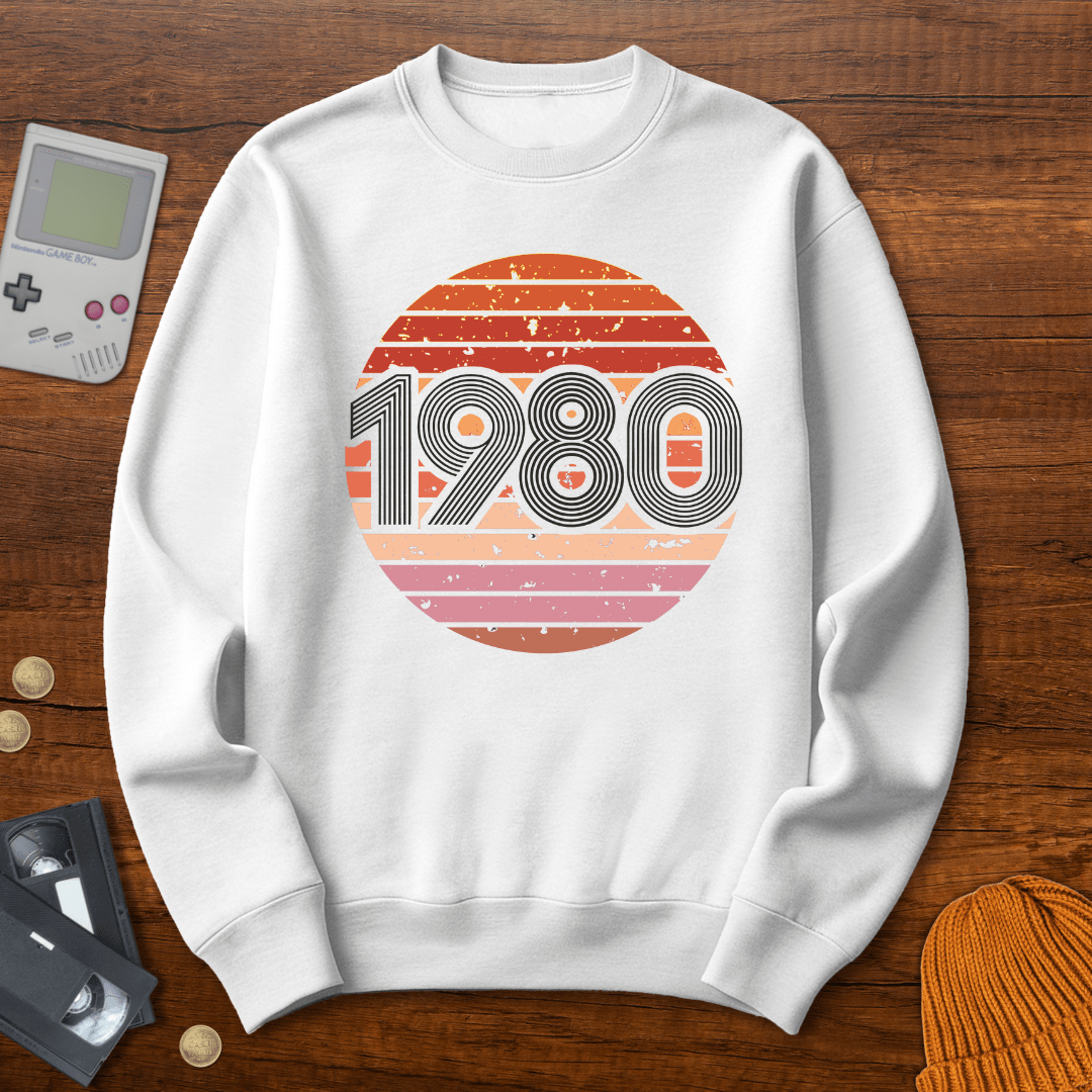 Printify Sweatshirt S / White Nineteen Eighty - Sweatshirt