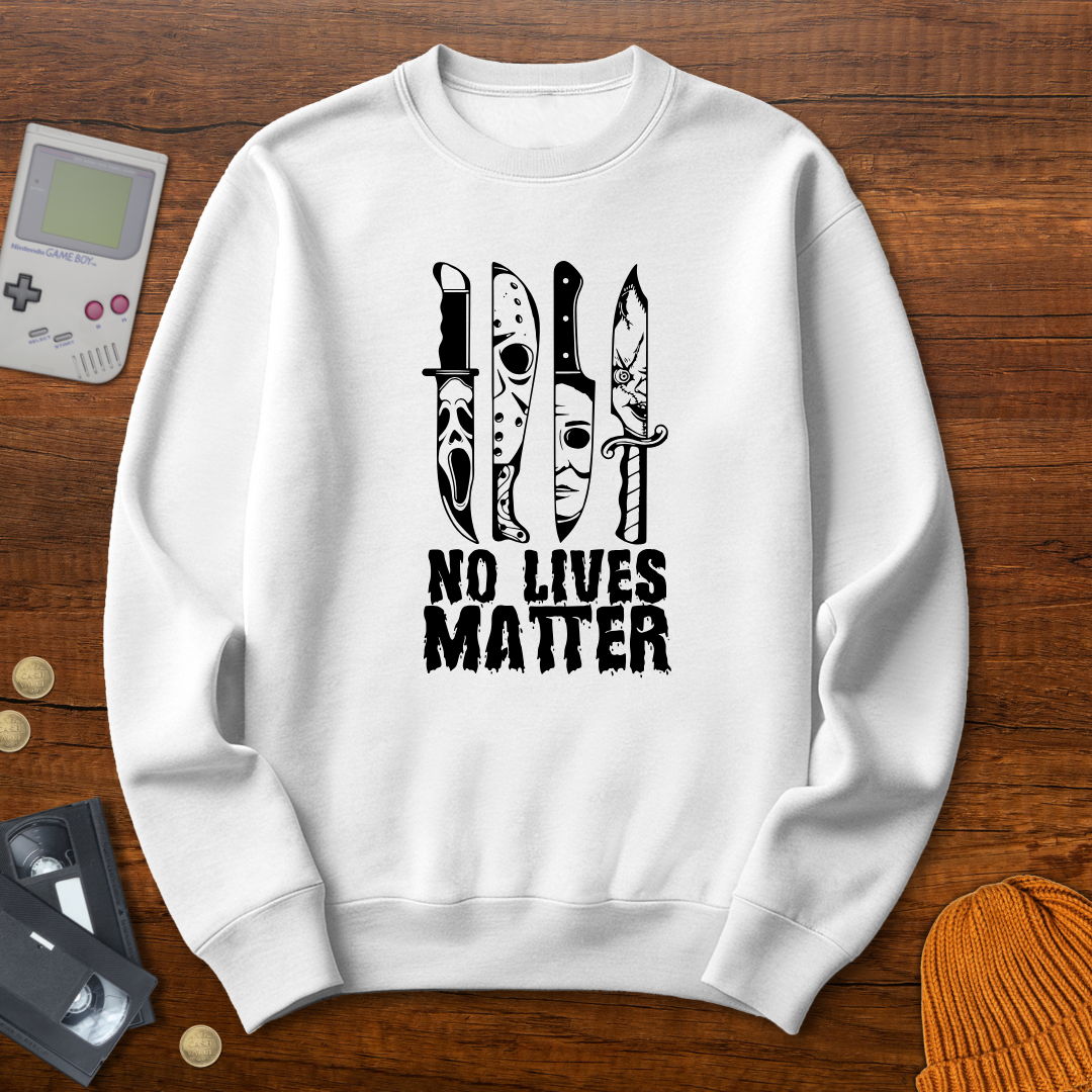 Printify Sweatshirt S / White No LIves Matter - Sweatshirt