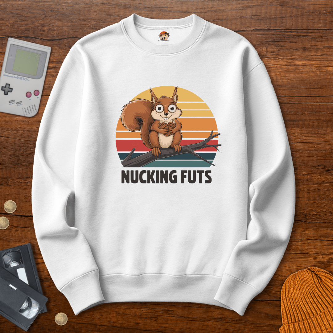 Printify Sweatshirt S / White Nucking Futs - Sweatshirt