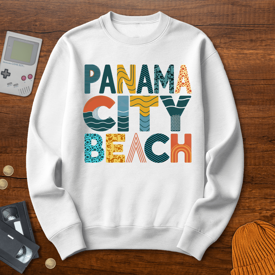 Printify Sweatshirt S / White Panama City Beach - Sweatshirt