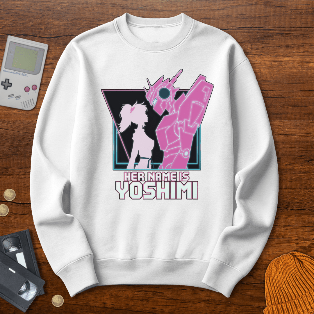 Printify Sweatshirt S / White Pink Robots - Sweatshirt