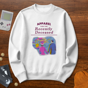 Printify Sweatshirt S / White Recently Deceased- Sweatshirt