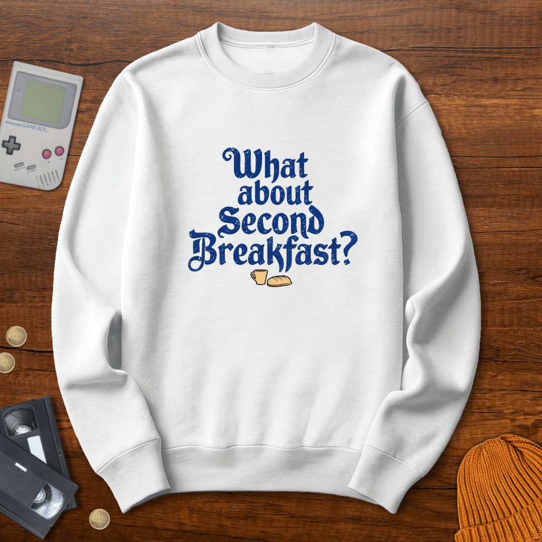 Printify Sweatshirt S / White Second Breakfast - Sweatshirt