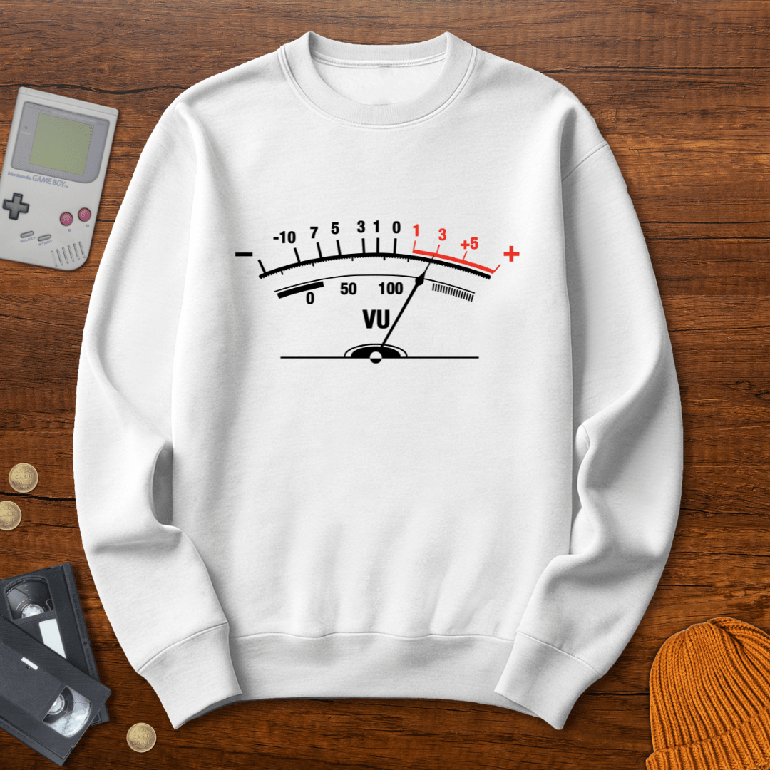 Printify Sweatshirt S / White VU Meter - Sweatshirt