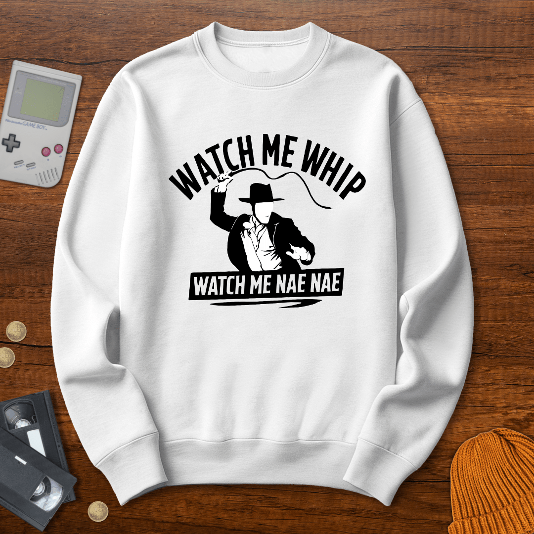 Printify Sweatshirt S / White Watch Me Whip - Sweatshirt