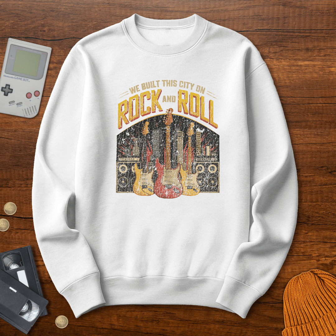 Printify Sweatshirt S / White We built this city - Sweatshirt