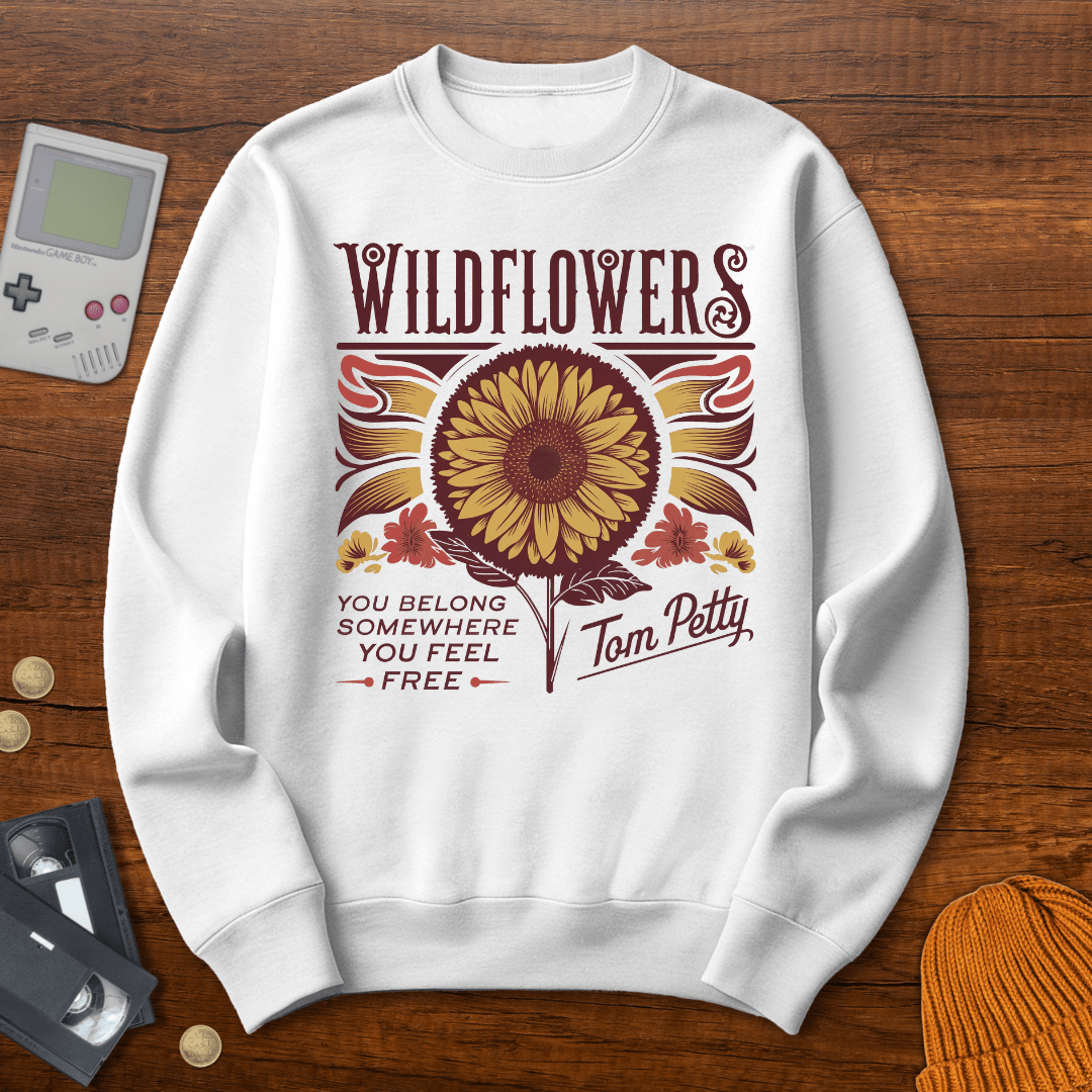 Printify Sweatshirt S / White Wildflowers - Sweatshirt
