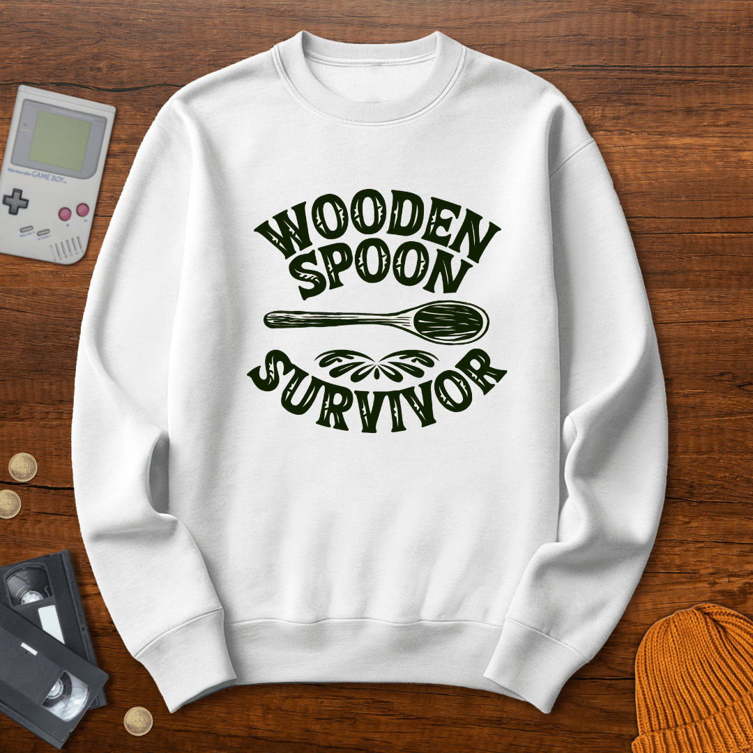 Printify Sweatshirt S / White Wooden Spoon Survivor - Sweatshirt