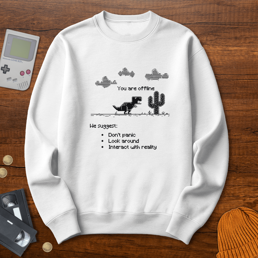 Printify Sweatshirt S / White You are offline - Sweatshirt