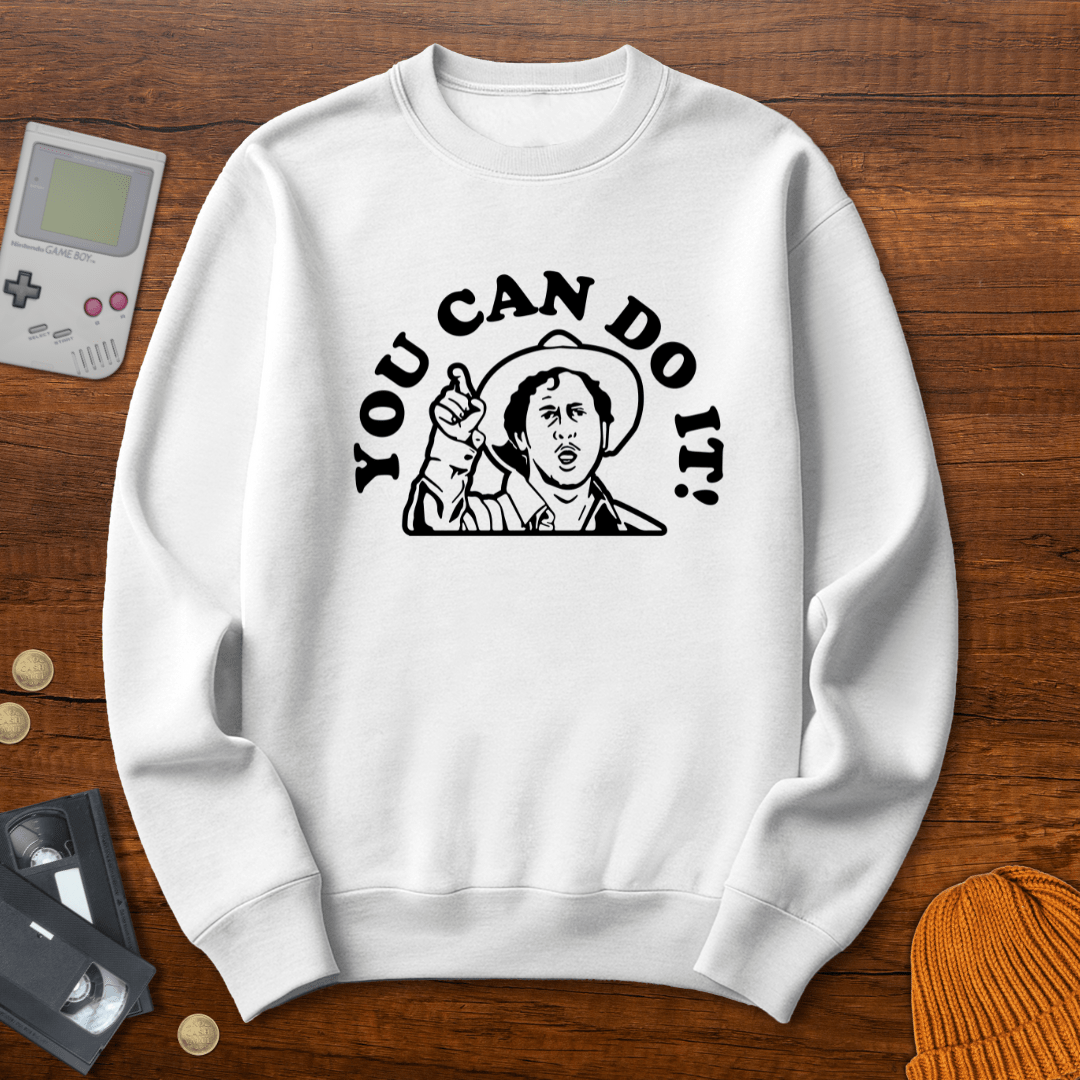 Printify Sweatshirt S / White You Can Do it - Sweatshirt