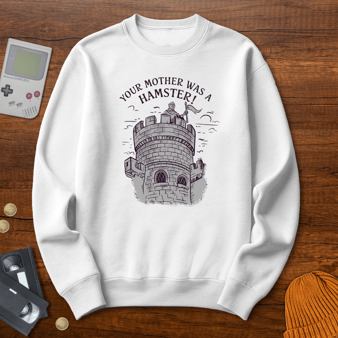 Printify Sweatshirt S / White Your Mother was a hampster - Sweatshirt