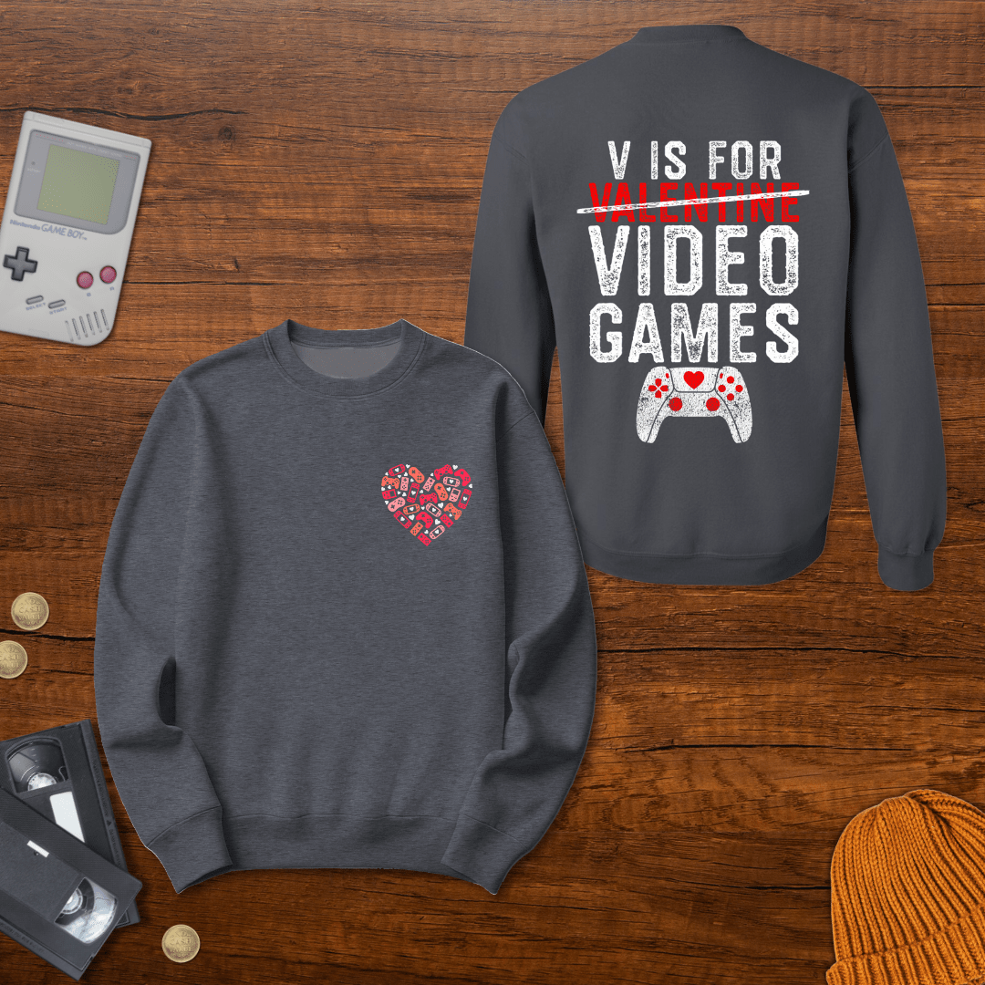 Printify Sweatshirt V for Videogame - Sweatshirt