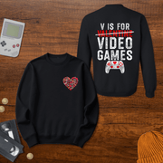 Printify Sweatshirt V for Videogame - Sweatshirt