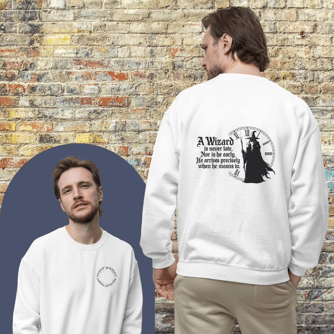 Printify Sweatshirt Wizard never late - Sweatshirt