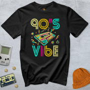Printify T-Shirt Black / S 90's Vibe - Shirt
