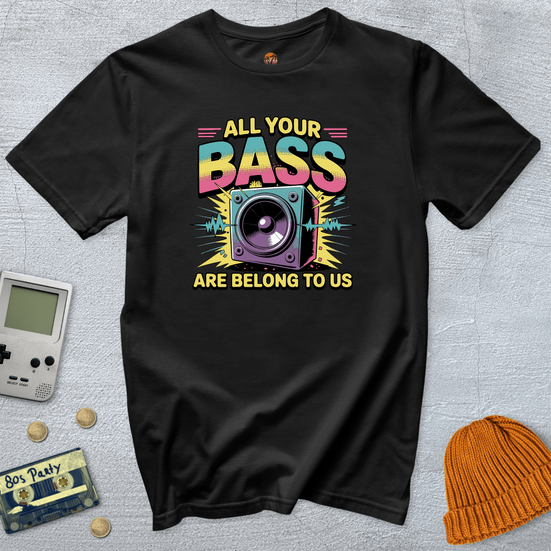 Printify T-Shirt Black / S All your bass - Shirt