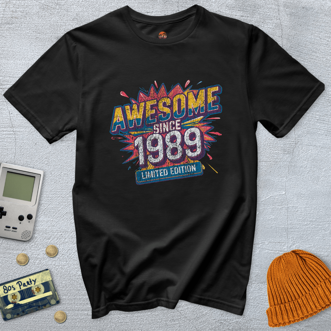 Printify T-Shirt Black / S Awesome 1989 - Shirt