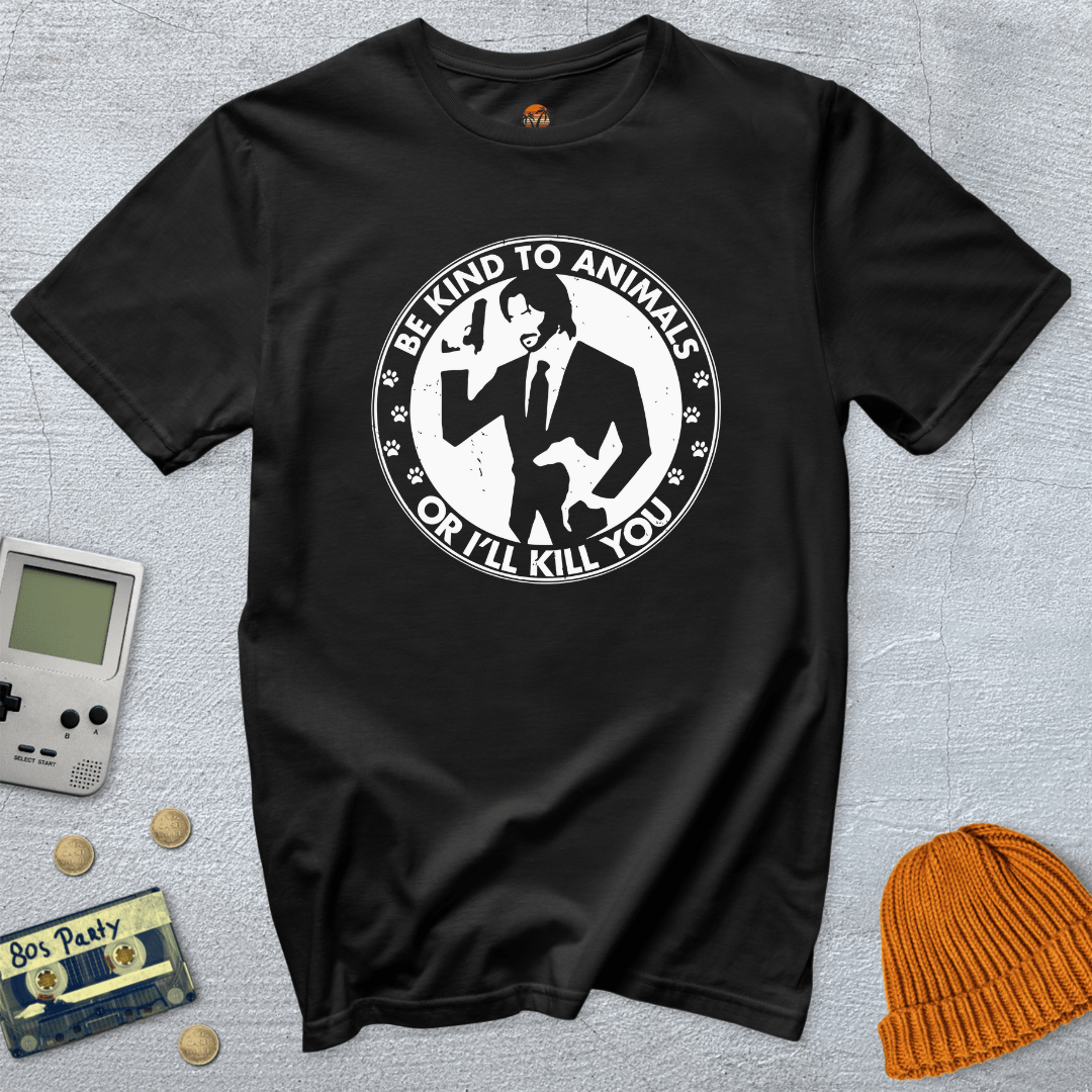 Printify T-Shirt Black / S Be Kind To Animals - Shirt