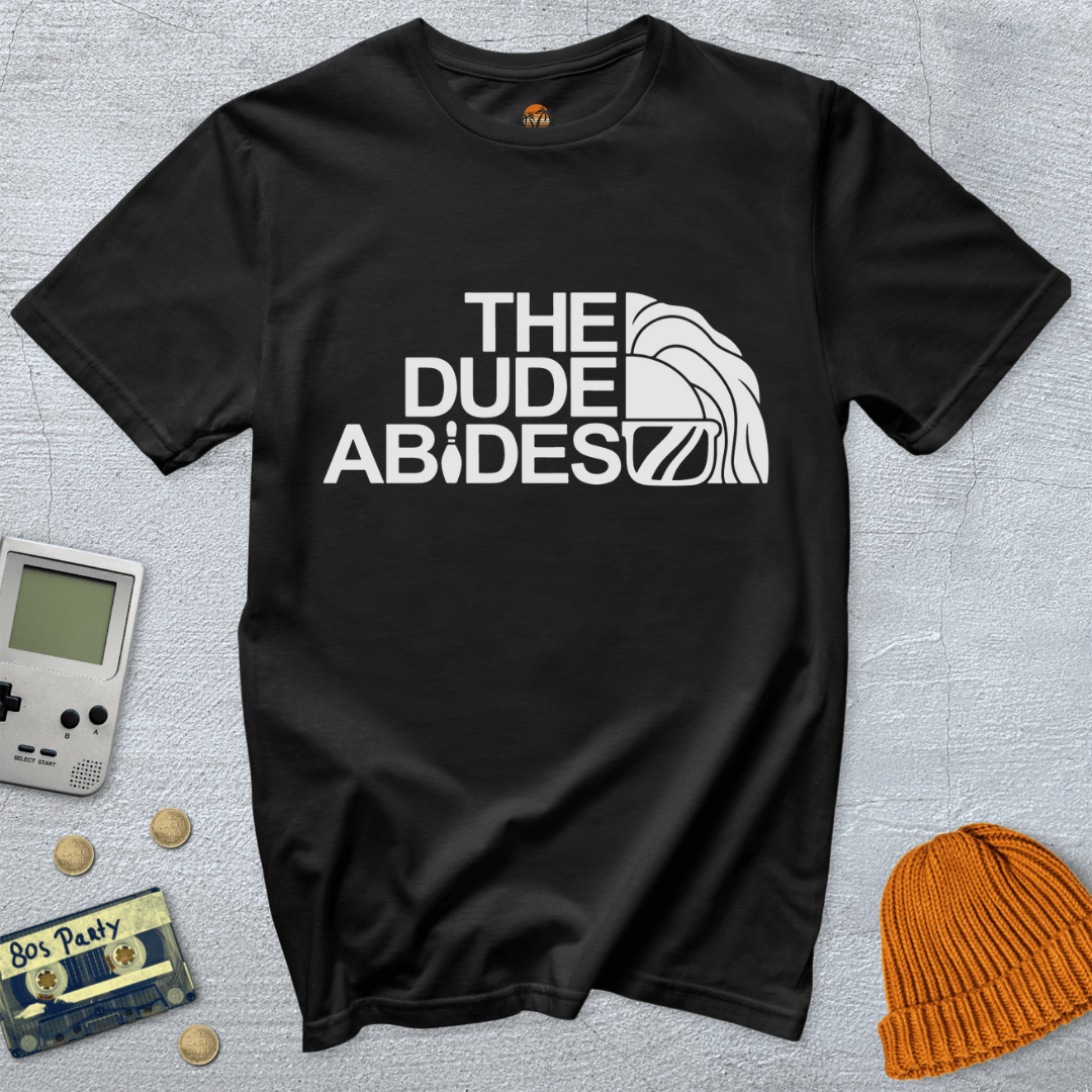 Printify T-Shirt Black / S Dude Abides - Shirt