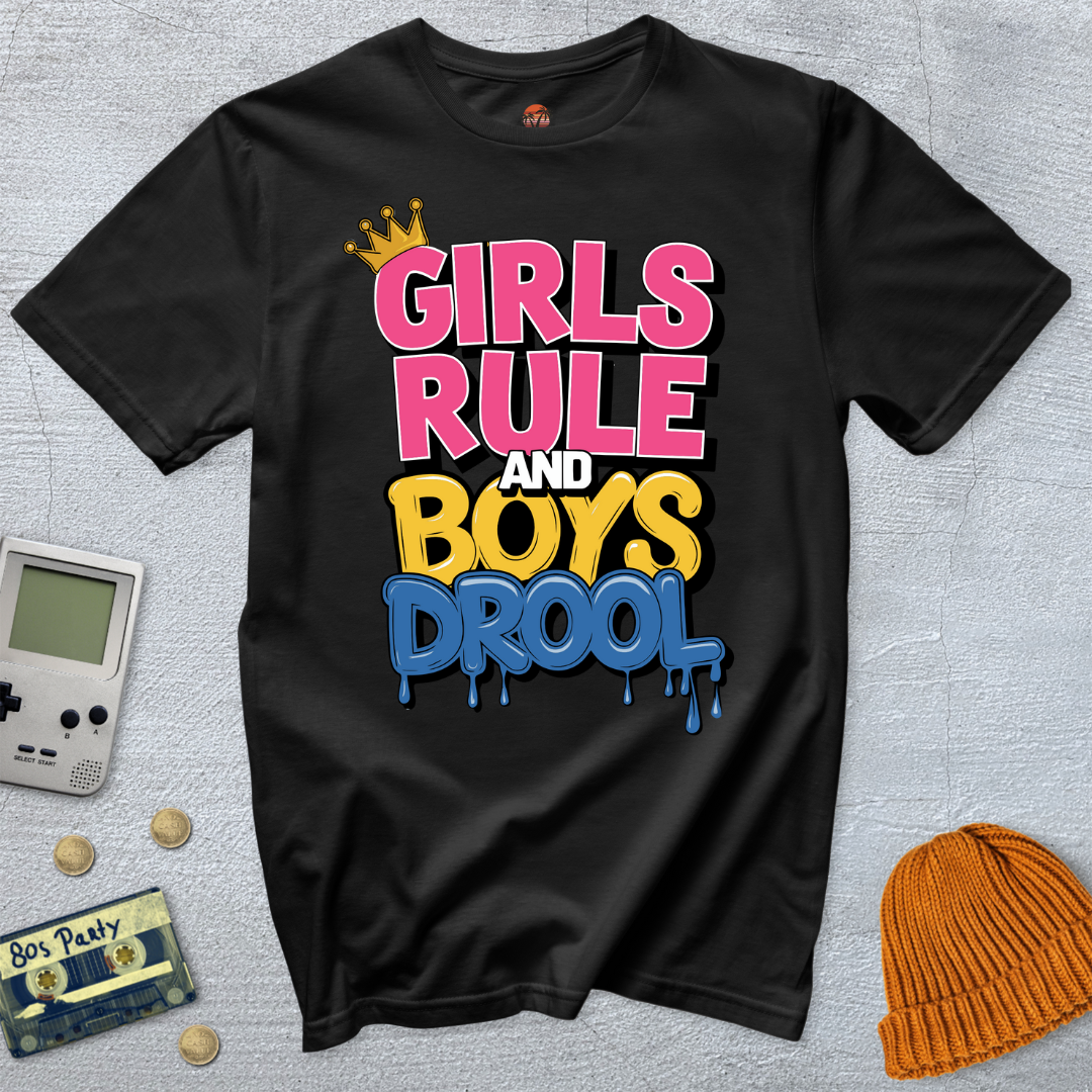 Printify T-Shirt Black / S Girls Rule - Shirt
