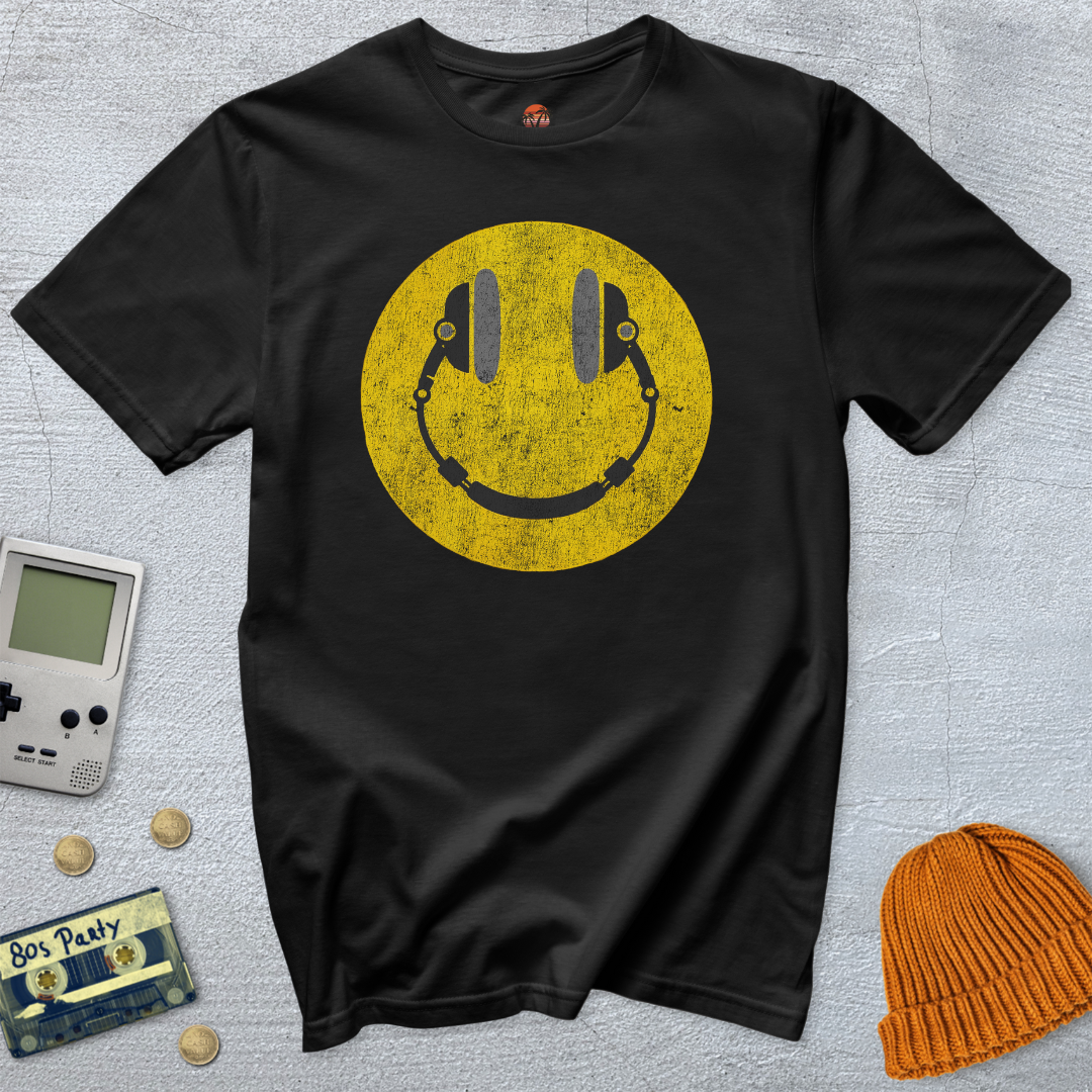 Printify T-Shirt Black / S Happy Face - Shirt