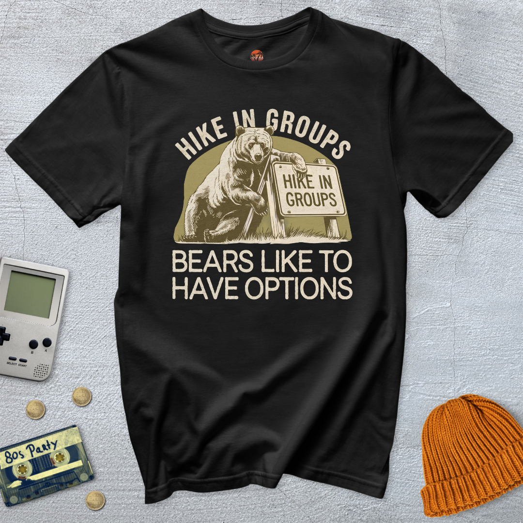 Printify T-Shirt Black / S Hike in Groups - Shirt