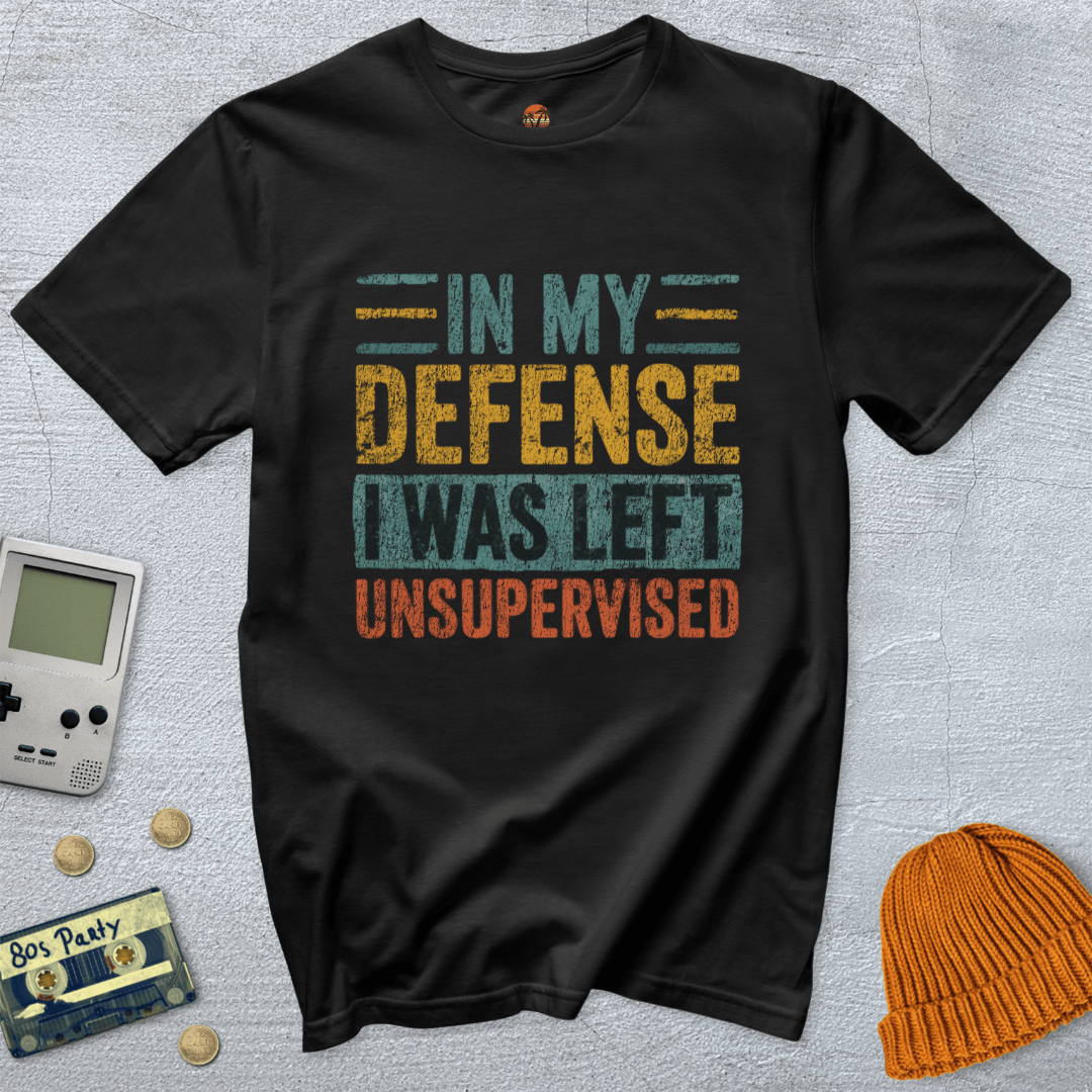 Printify T-Shirt Black / S Left Unsupervised - Shirt