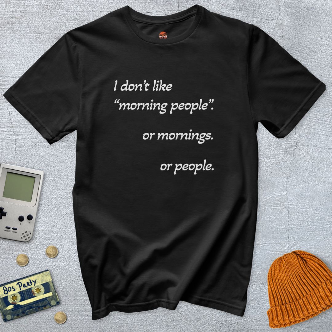 Printify T-Shirt Black / S Morning people - Shirt