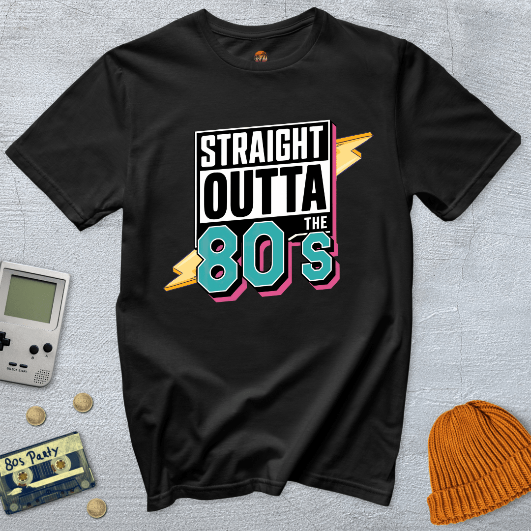 Printify T-Shirt Black / S Outta the 80s - Shirt