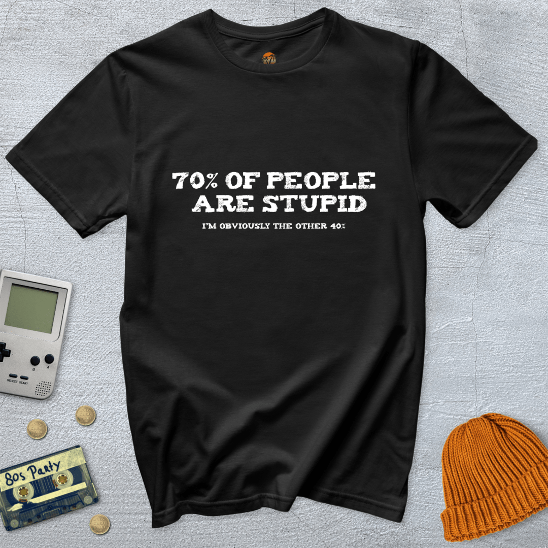 Printify T-Shirt Black / S People are stupid - Shirt