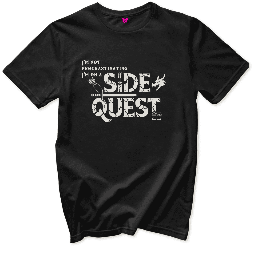 Procrastination Quest T-Shirt - Throwback Paradise
