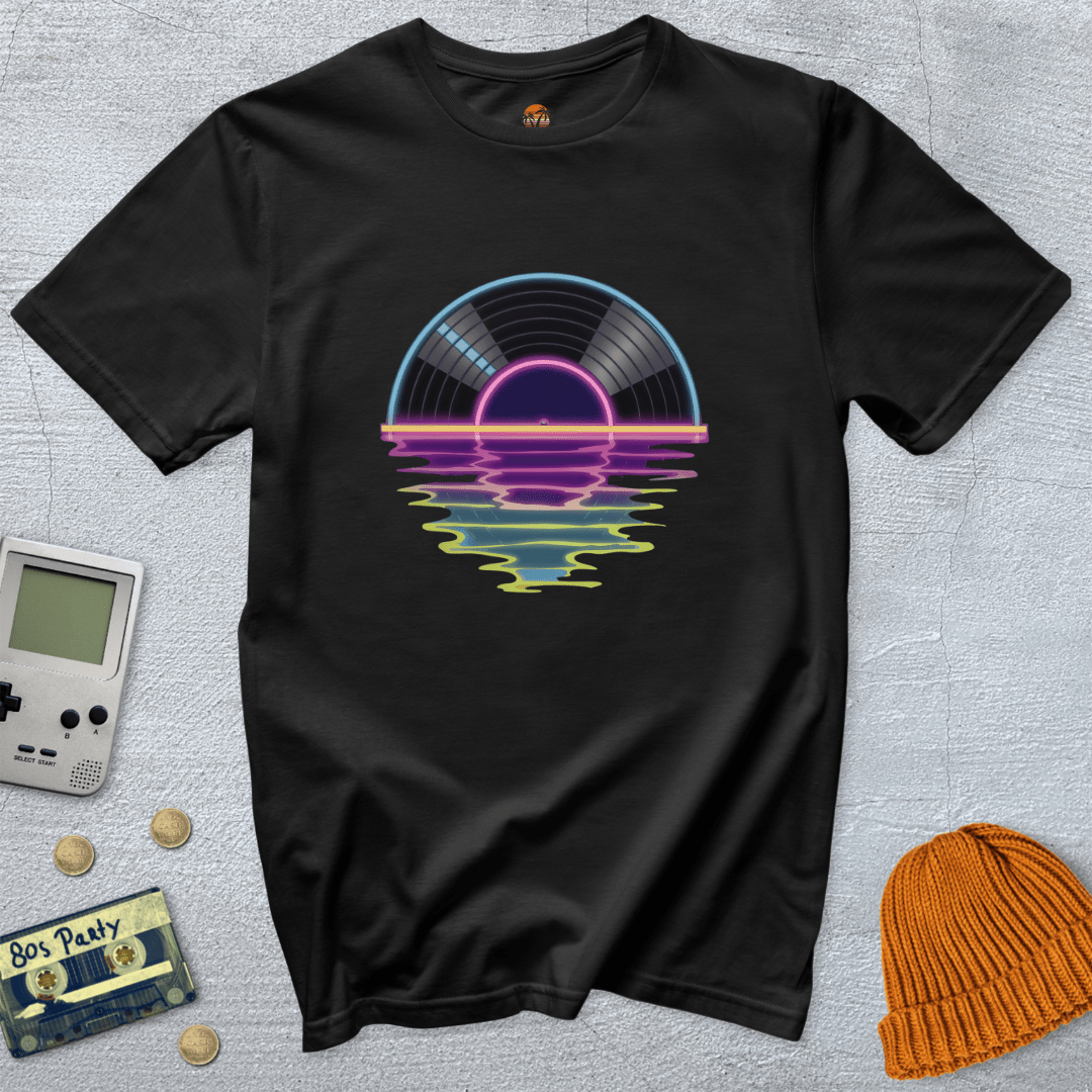 Printify T-Shirt Black / S Record Sunrise - Shirt