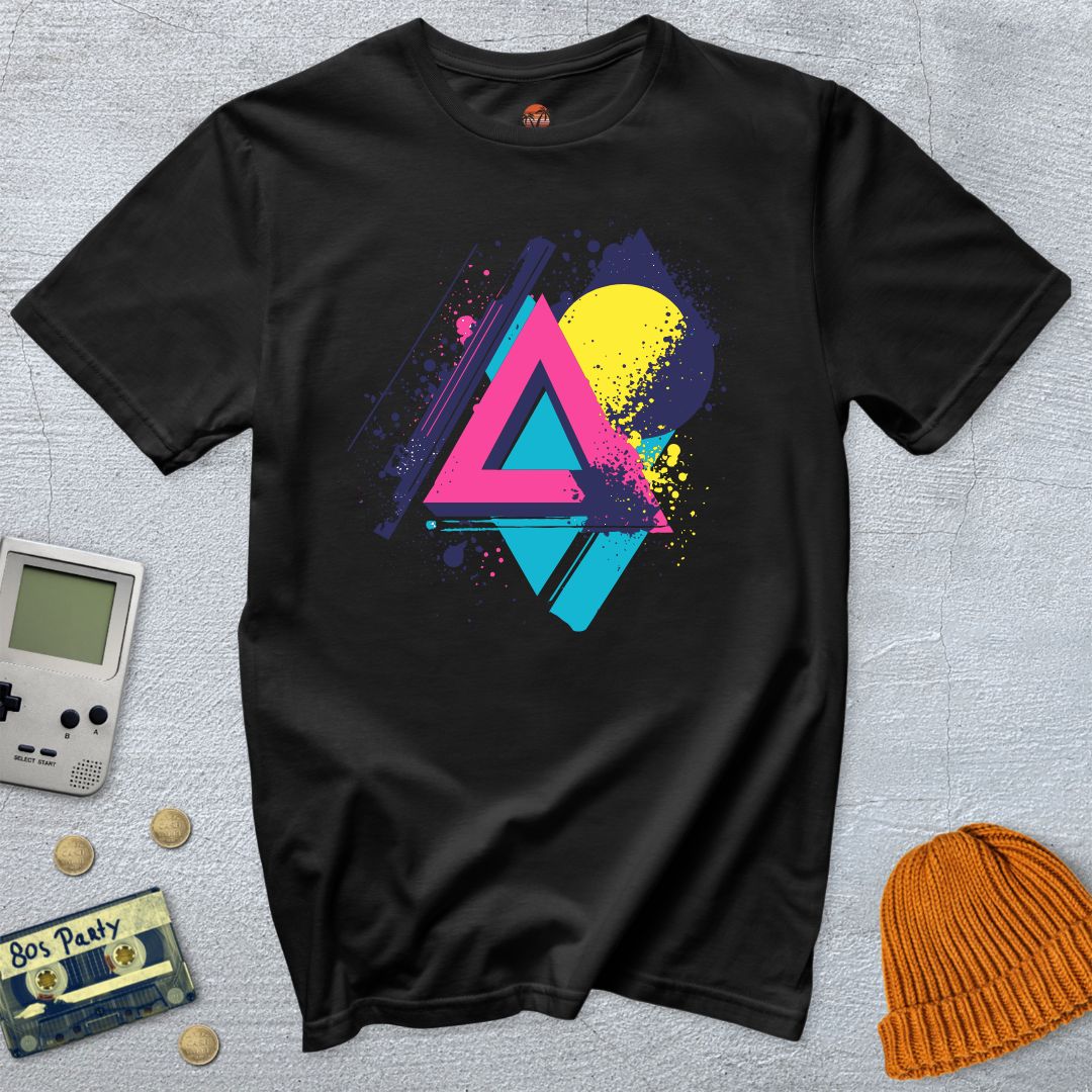 Printify T-Shirt Black / S Retro Abstract - Shirt