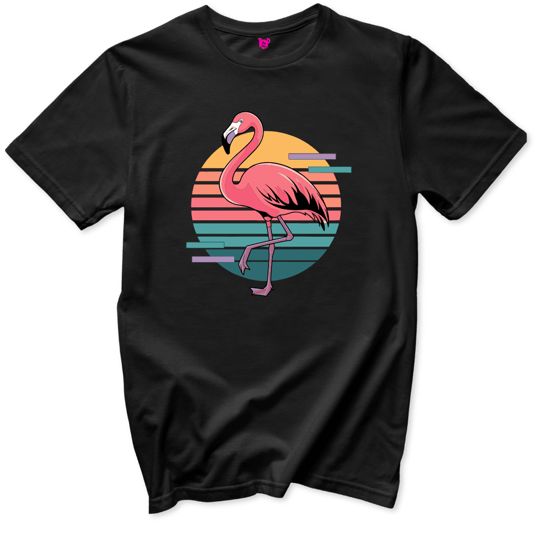 Retro Flamingo T-Shirt - Throwback Paradise