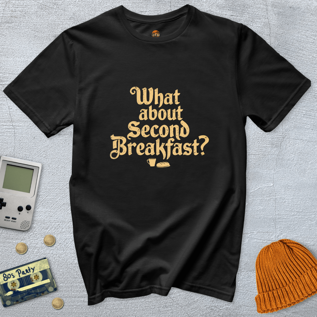 Printify T-Shirt Black / S Second Breakfast - Shirt