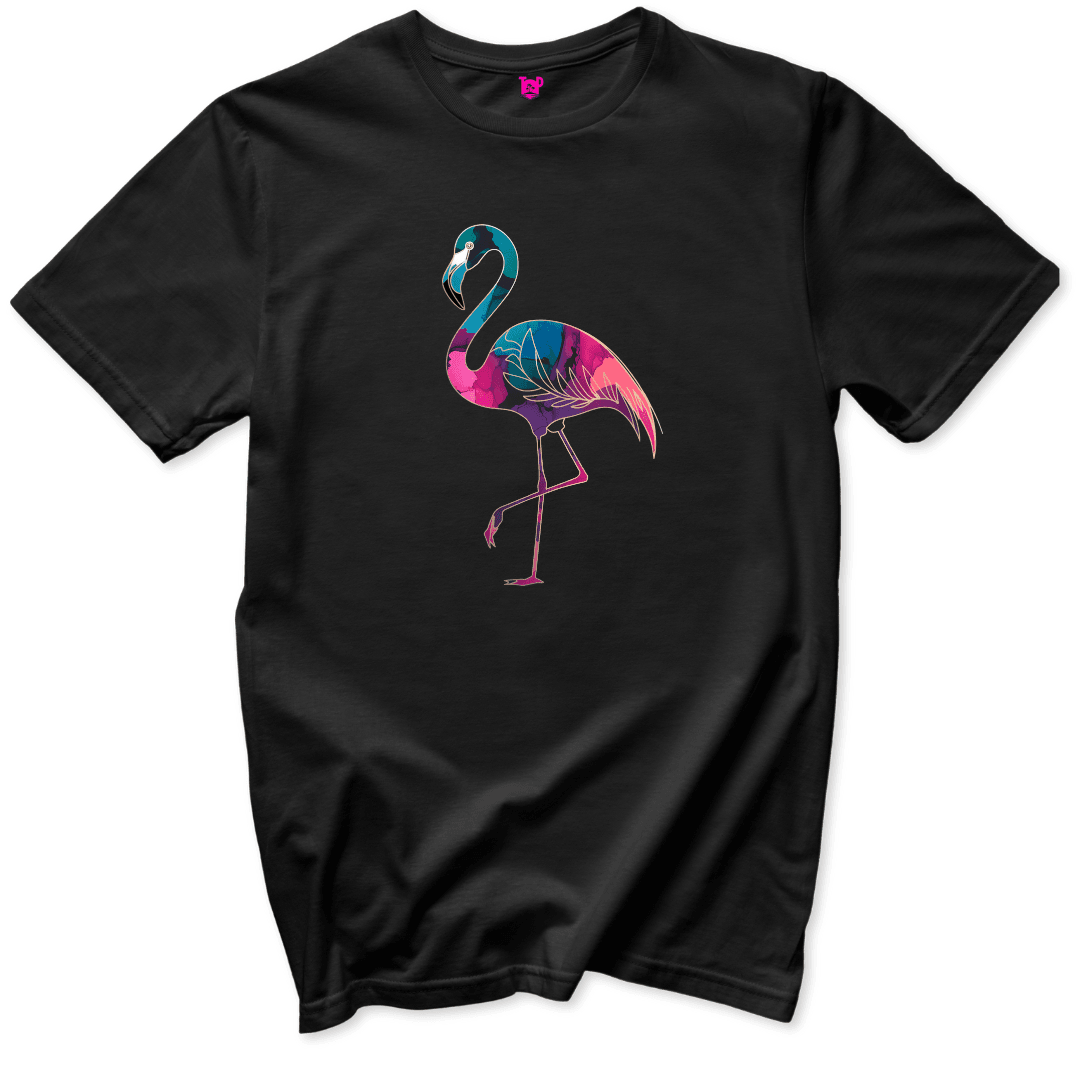 Vibrant Flamingo T-Shirt - Throwback Paradise