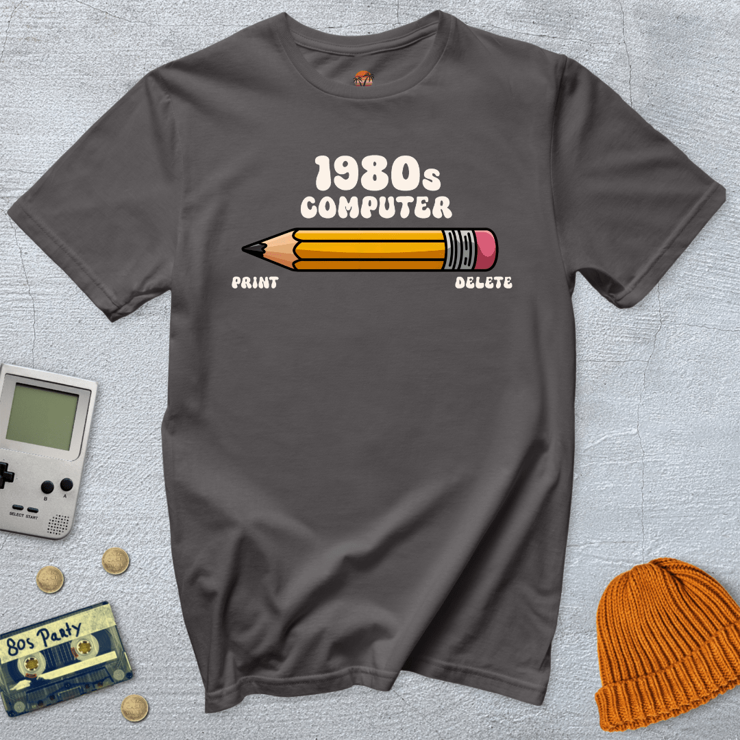 Printify T-Shirt Charcoal / S 1980s Computer - Shirt